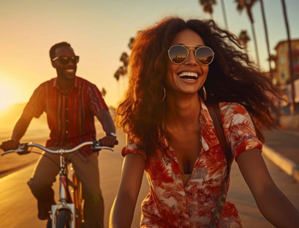 casal-andando-de-bicicleta-na-praia-ao-por-do-sol